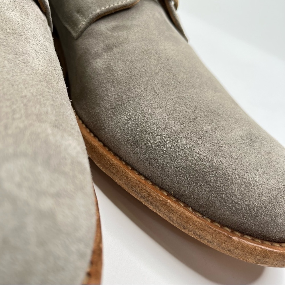 𝅺new Dusica Smokey Grey Suede Leather Dressy Casual Preppy Lace-up Oxford Shoes - Picture 9 of 13